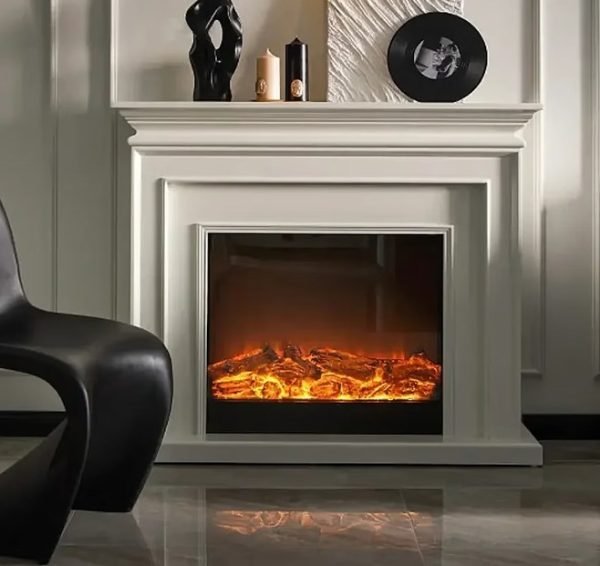 Model 1902 Luxury Electric Fireplace with Wood Frame for Household Use - Image 3
