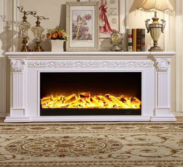 Model 8103 Luxury Electric Fireplace with Wood Frame for Household Use