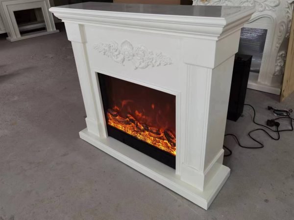 8093 Luxury Electric Fireplace with Wood Frame for Household Use - Image 4
