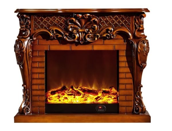 Model 8097 Luxury Electric Fireplace with Wood Frame for Household Use - Image 2