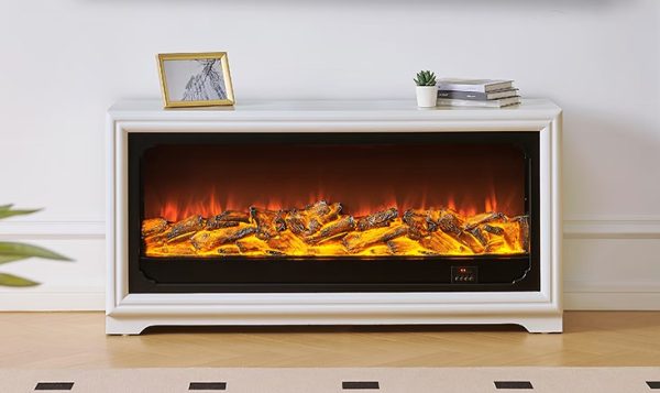 Model 201 Luxury Electric Fireplace with Wood Frame for Household Use - Image 2