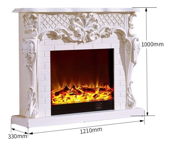 Model 8097 Luxury Electric Fireplace with Wood Frame for Household Use - Image 3