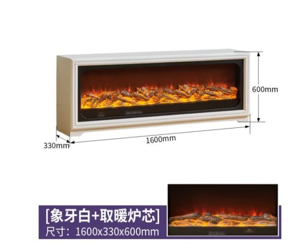 Model 201 Luxury Electric Fireplace with Wood Frame for Household Use - Image 4