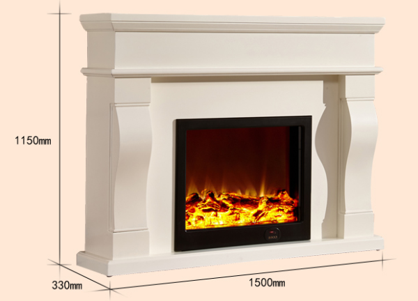 Model 8067 Luxury Electric Fireplace with Wood Frame for Household Use - Image 2