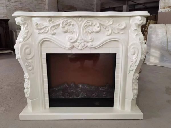 8085 Luxury Electric Fireplace with Wood Frame for Household Use - Image 5