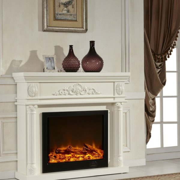 Model 8063 Luxury Electric Fireplace with Wood Frame for Household Use - Image 2