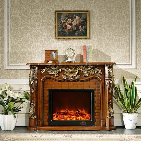 Model 8069 Luxury Electric Fireplace with Wood Frame for Household Use - Image 6