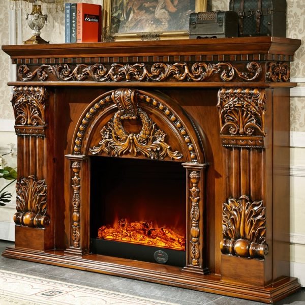 Model 8071B /8071S Luxury Electric Fireplace with Wood Frame for Household Use - Image 3