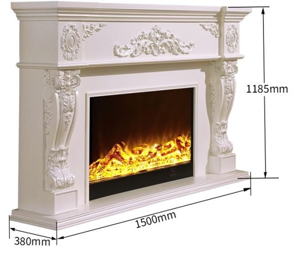 Model 8105 Luxury Electric Fireplace with Wood Frame for Household Use - Image 8