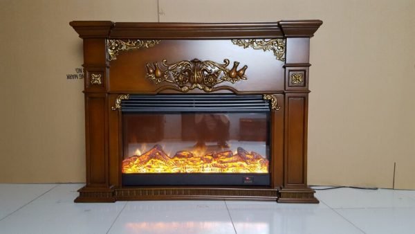 8061 Luxury Electric Fireplace with Wood Frame for Household Use - Image 7