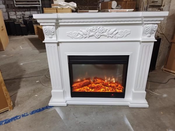 Model 8090 Luxury Electric Fireplace with Wood Frame for Household Use - Image 5