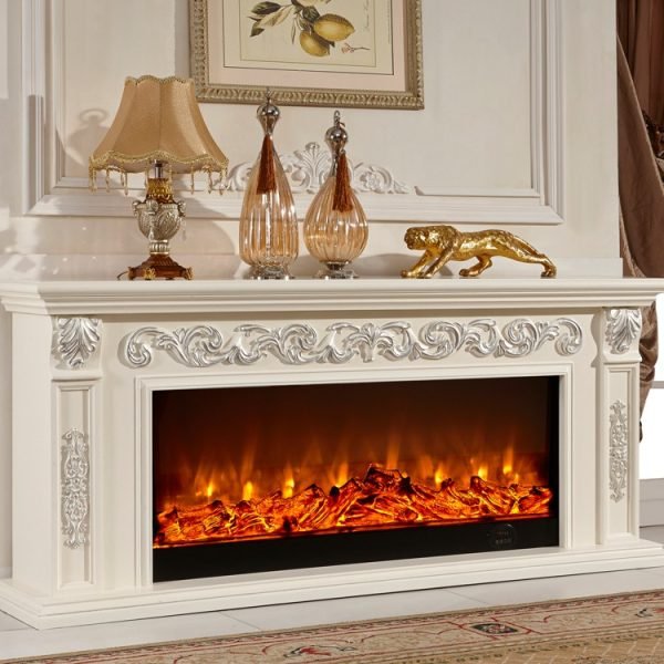 Model 8094 Luxury Electric Fireplace with Wood Frame for Household Use - Image 2