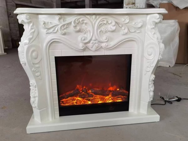 8085 Luxury Electric Fireplace with Wood Frame for Household Use - Image 2