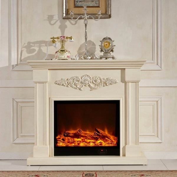 8093 Luxury Electric Fireplace with Wood Frame for Household Use - Image 6