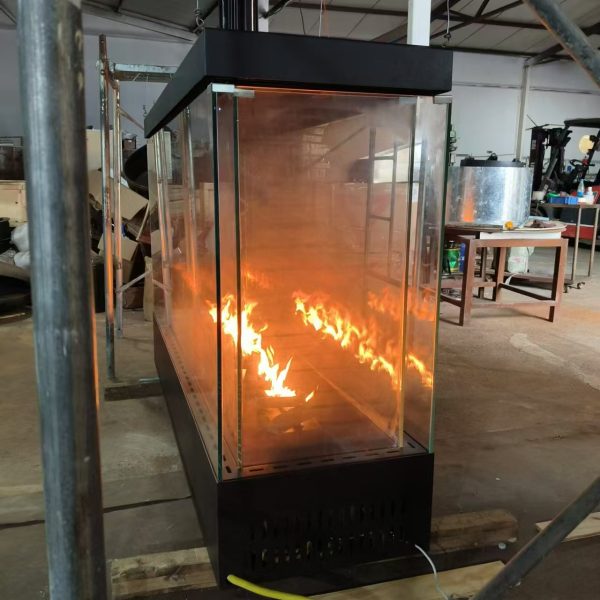 30/40/50/60/70/80/90/100 inch 3 sides Glass view fire Indoor vented directly natural gas or LGP Gas fireplace - Imagen 6