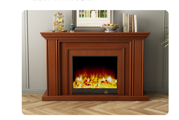 Model 1903 Luxury Electric Fireplace with Wood Frame for Household Use - Image 2