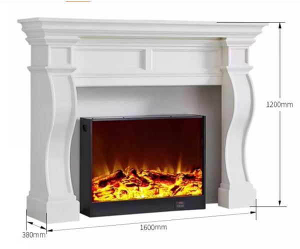 Model 1905 Luxury Electric Fireplace with Wood Frame for Household Use - Image 5