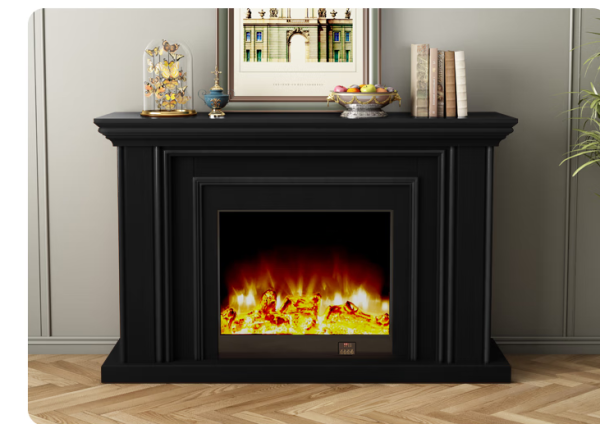 Model 1903 Luxury Electric Fireplace with Wood Frame for Household Use - Image 3