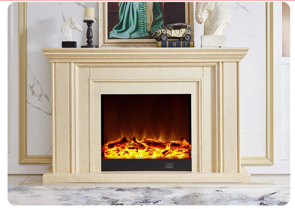 Model 1903 Luxury Electric Fireplace with Wood Frame for Household Use - Image 4