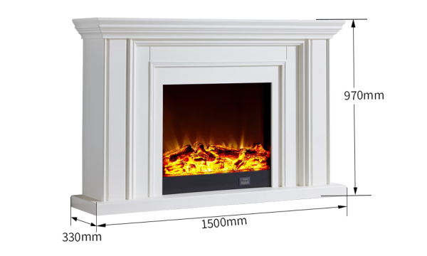 Model 1903 Luxury Electric Fireplace with Wood Frame for Household Use - Image 5
