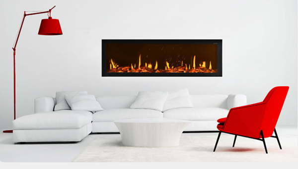 36/40/50/60/72/80/90/100 inch LCD Screen Electric Fire Fireplace Holographic Fireplace Heater - Imagen 5