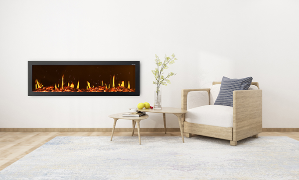 36/40/50/60/72/80/90/100 inch LCD Screen Electric Fire Fireplace Holographic Fireplace Heater - Imagen 6