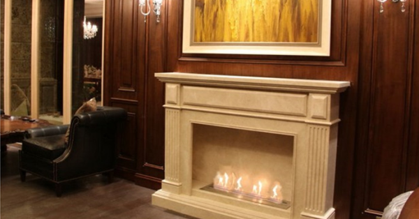 Round Lift Manual Ethanol Fireplace RX-600-1000FS