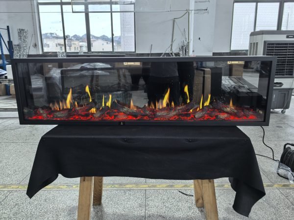 36/40/50/60/72/80/90/100 inch LCD Screen Electric Fire Fireplace Holographic Fireplace Heater - Imagen 3