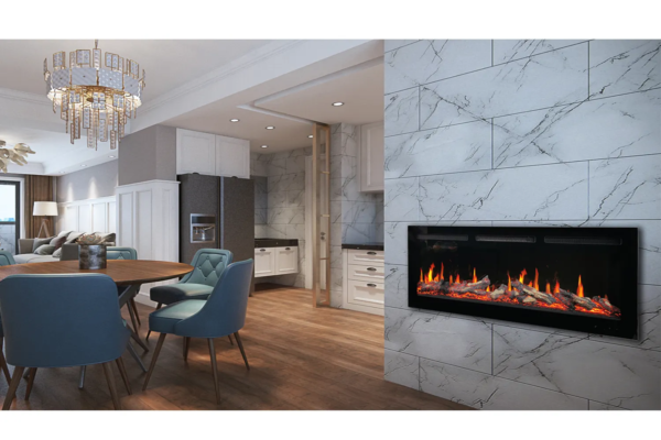 Wall-mounted and recessed BI model LCDelectric fireplace - Image 2
