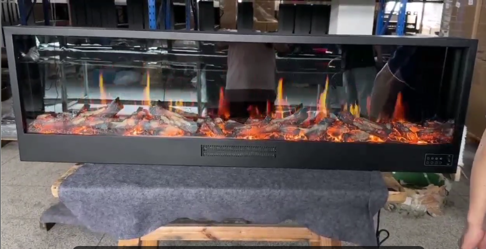 1200x180x500 mm Electric Fire Fireplace Heater with LCD screen - Image 3